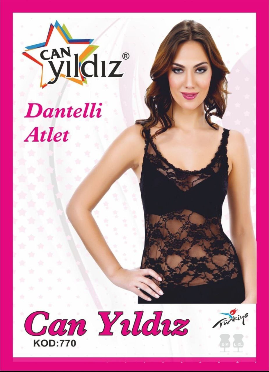 Can Yıldızı 770 Dantelli Atlet KIRMIZI