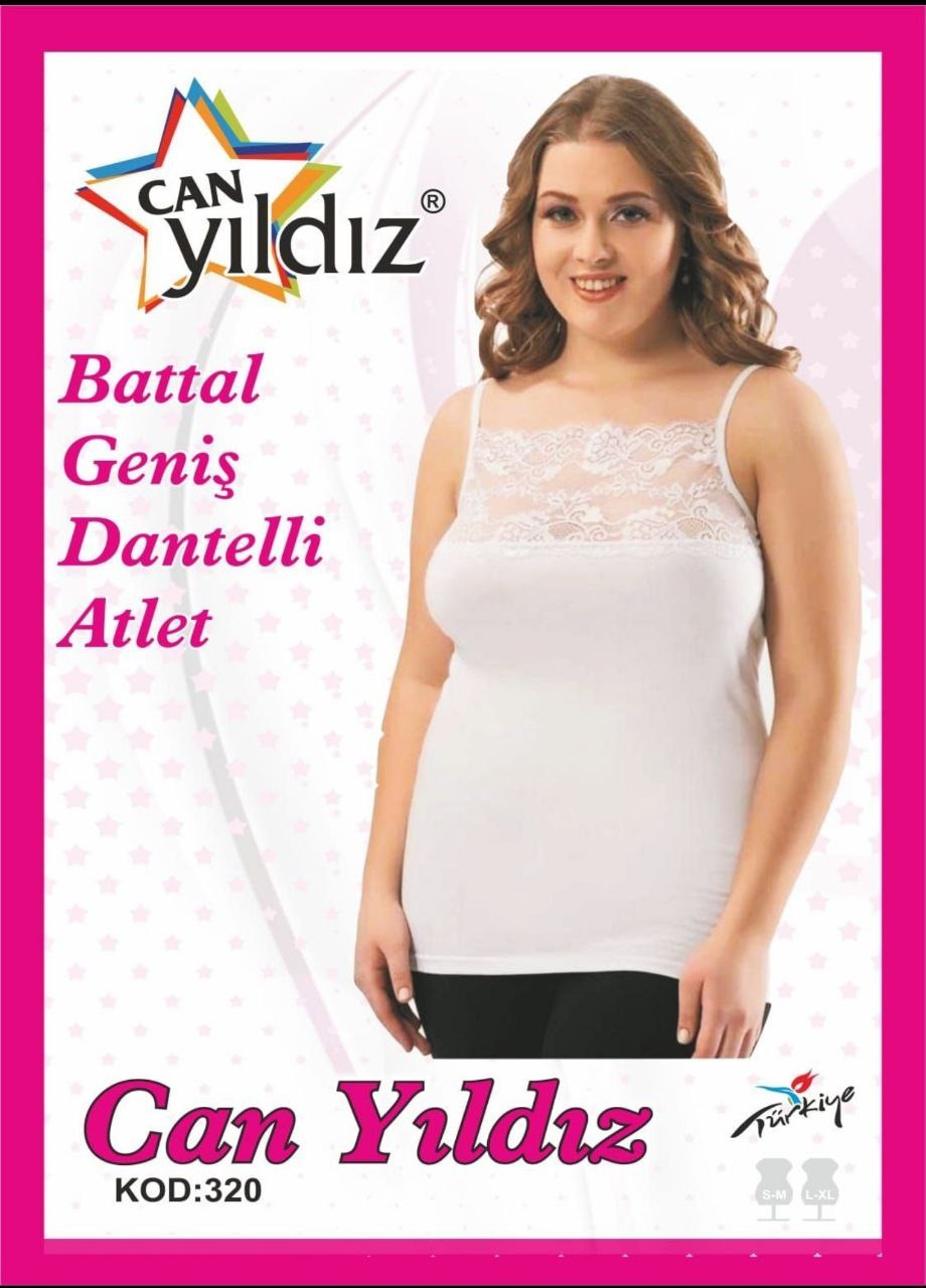 Can Yıldızı 320 Battal İp Askılı Dantelli Atlet BORDO