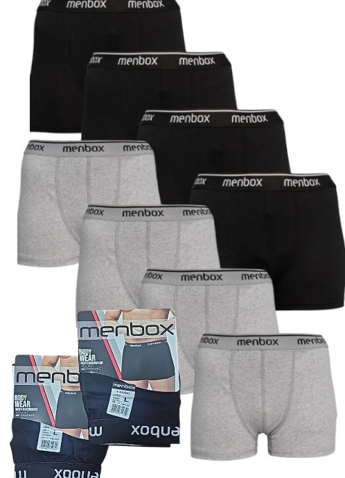 Menbox 1050 Erkek Likralı Boxer GRİ
