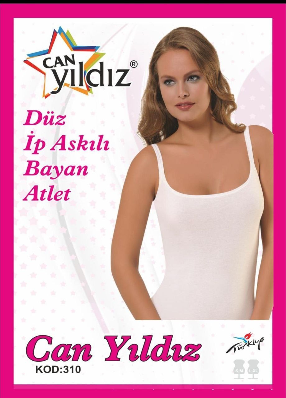 Can Yıldızı 310 Düz İp Askılı Bayan Atlet KIRMIZI