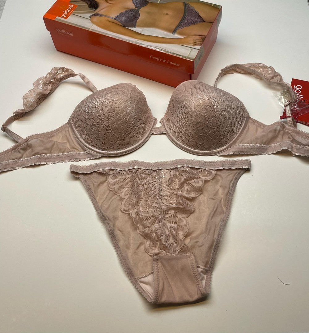 Gallipoli Kaliteli İçi Boş Kutulu Sütyen Takım PUDRA