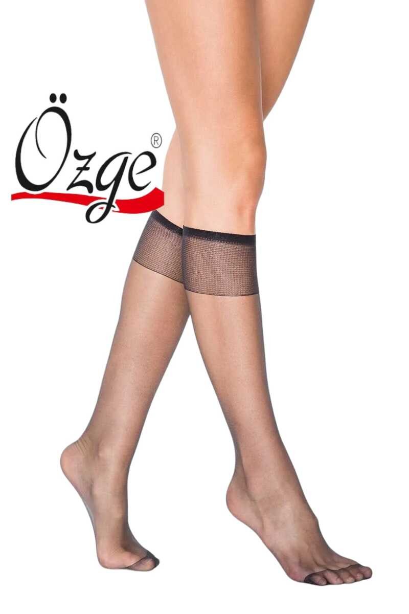 Özge 15 Den Parlak Fit Dizaltı Çorap SAHRA
