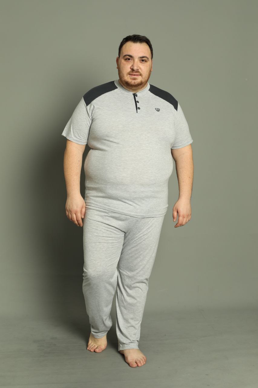 Işılay 19497 Süprem Battal Kısa Kol Erkek Pijama Takım KOD-3