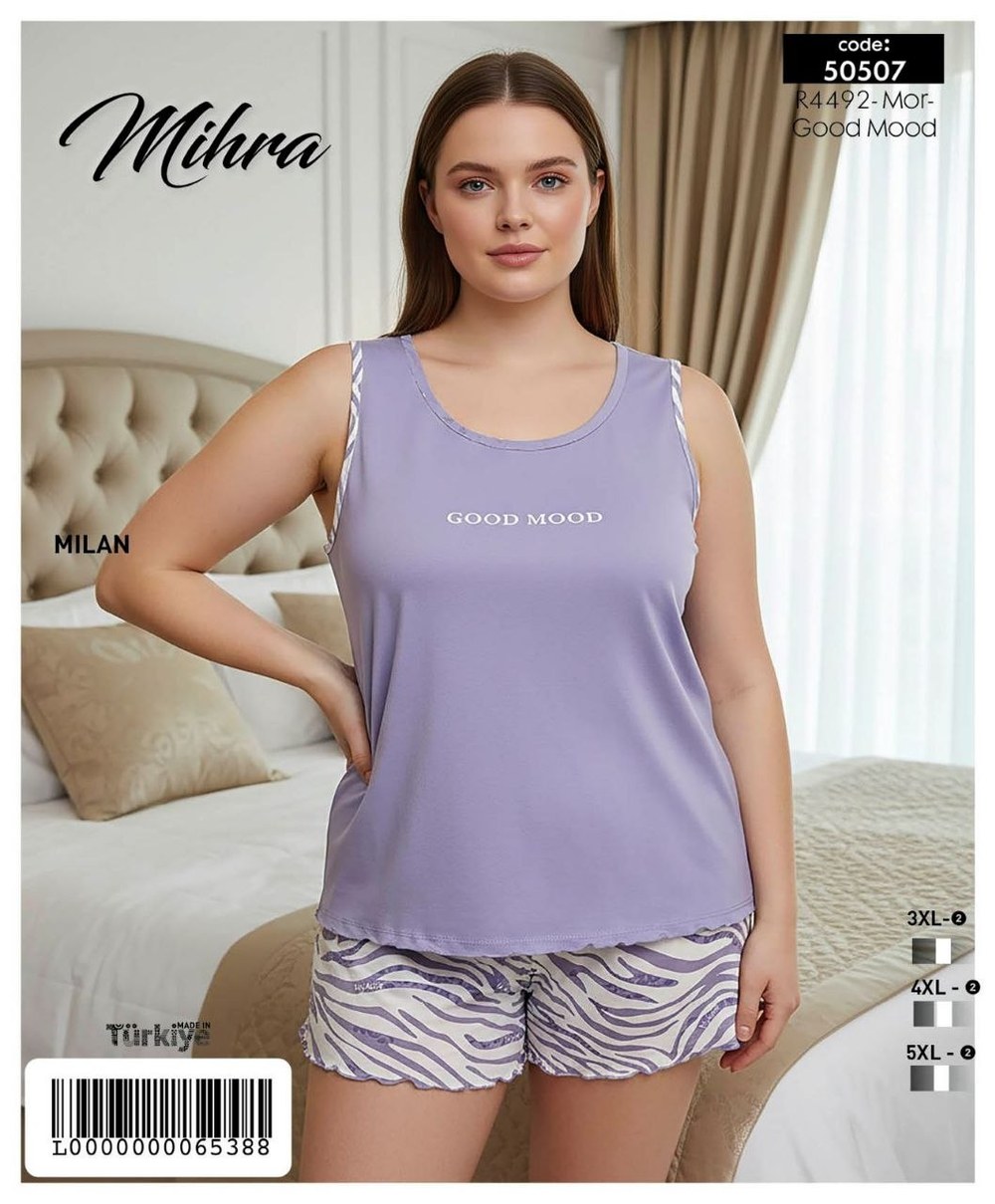 Mihra 50507 Milan Battal Bayan Şortlu Takım KOD-3
