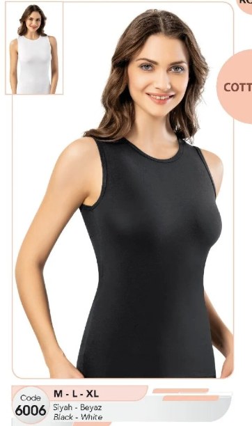 Kota 6006 Sıfır Kol Bayan Atlet BEYAZ