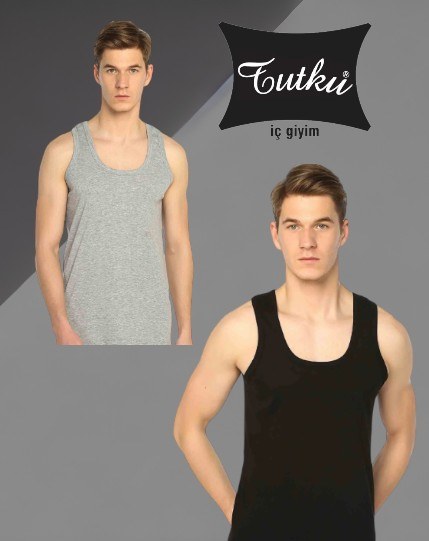 Tutku 0102 Erkek Ribana Atlet Renkli GRİ