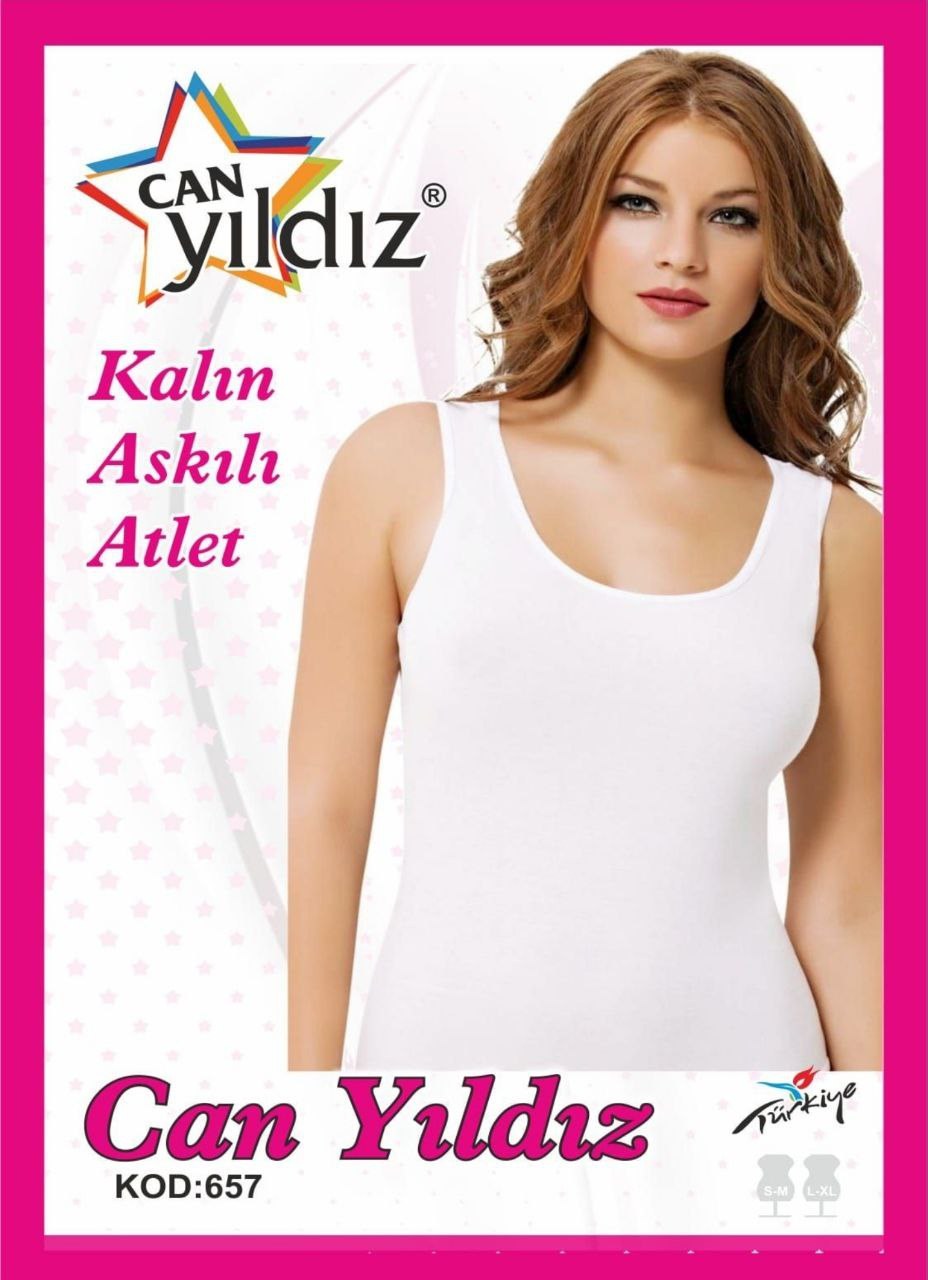 Can Yıldızı 657 Kalın Askılı Atlet BORDO