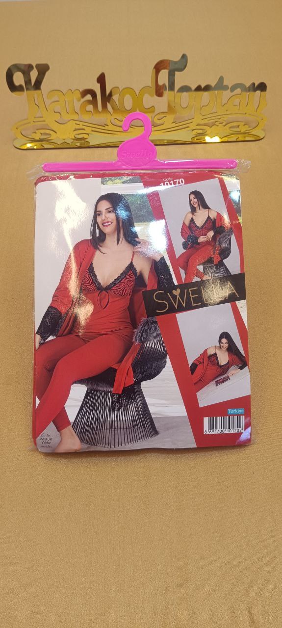 Swella 3'lü Fantazi Pijama Takım + KOD-1