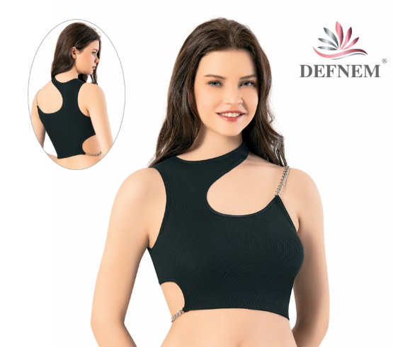 Defnem 8118 Likralı Kaşkorse Crop (paketler Karışık Beden) SU YEŞİLİ