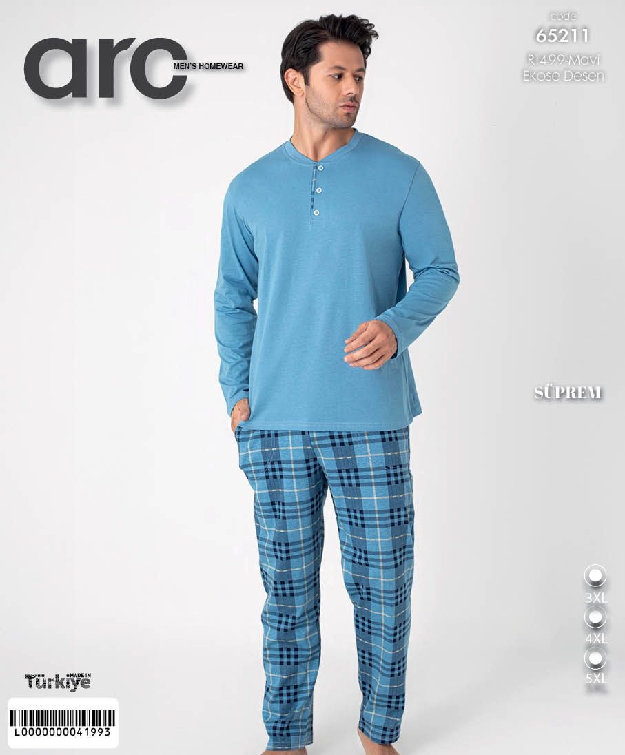 Arc 65211 Battal Süprem Erkek Pijama Takım KOD-2