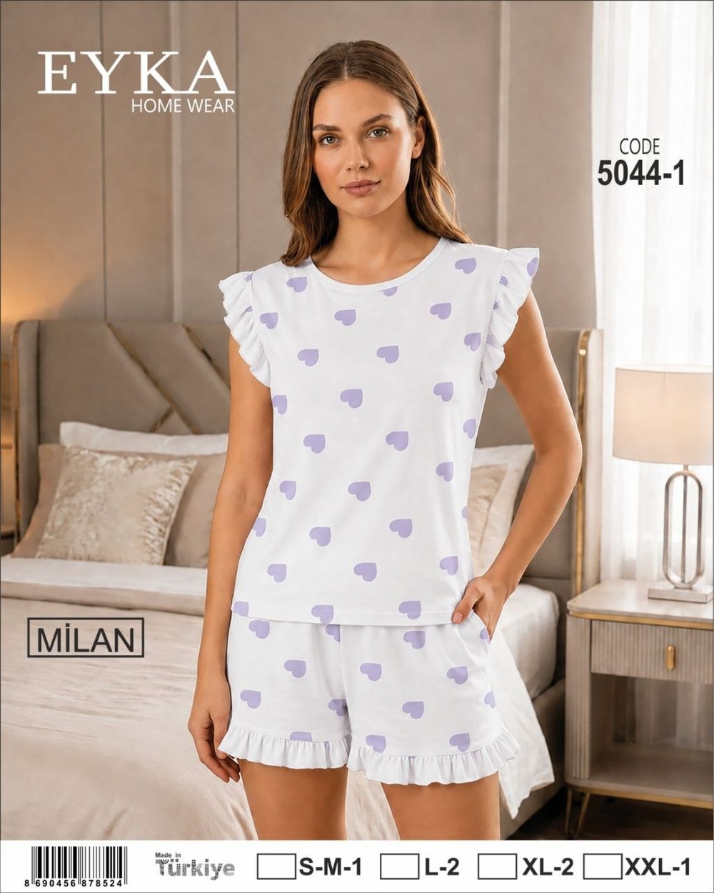 Eyka 5044 Milan Sıfır Kol Bayan Şortlu Takım KOD-3