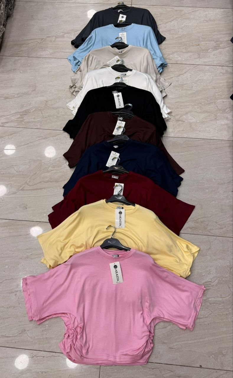 Akasya Düz T'shirt MAVİ