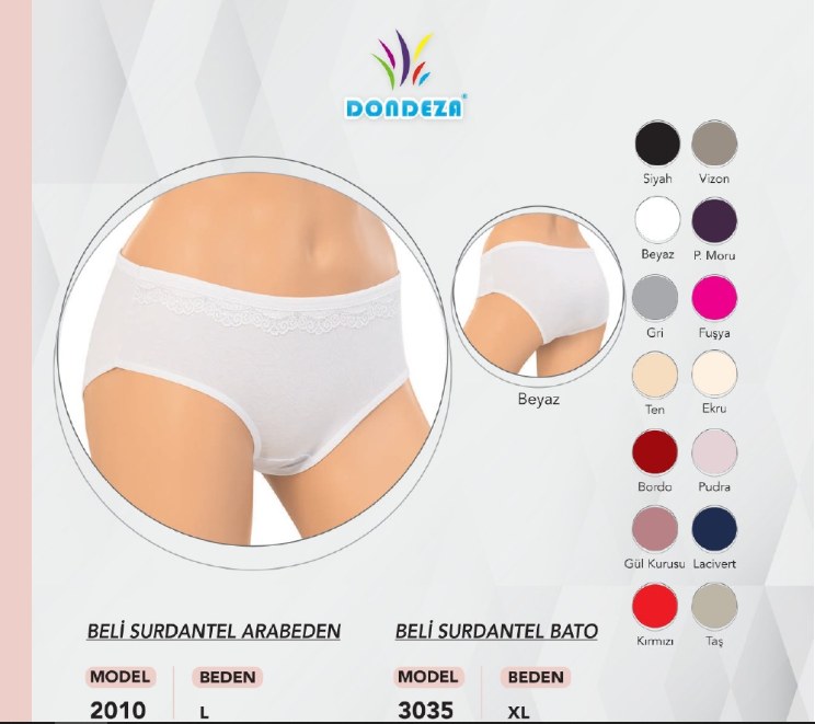 Dondeza 2010 L Beden Ara Bato Dantel Detay KAVUN İÇİ