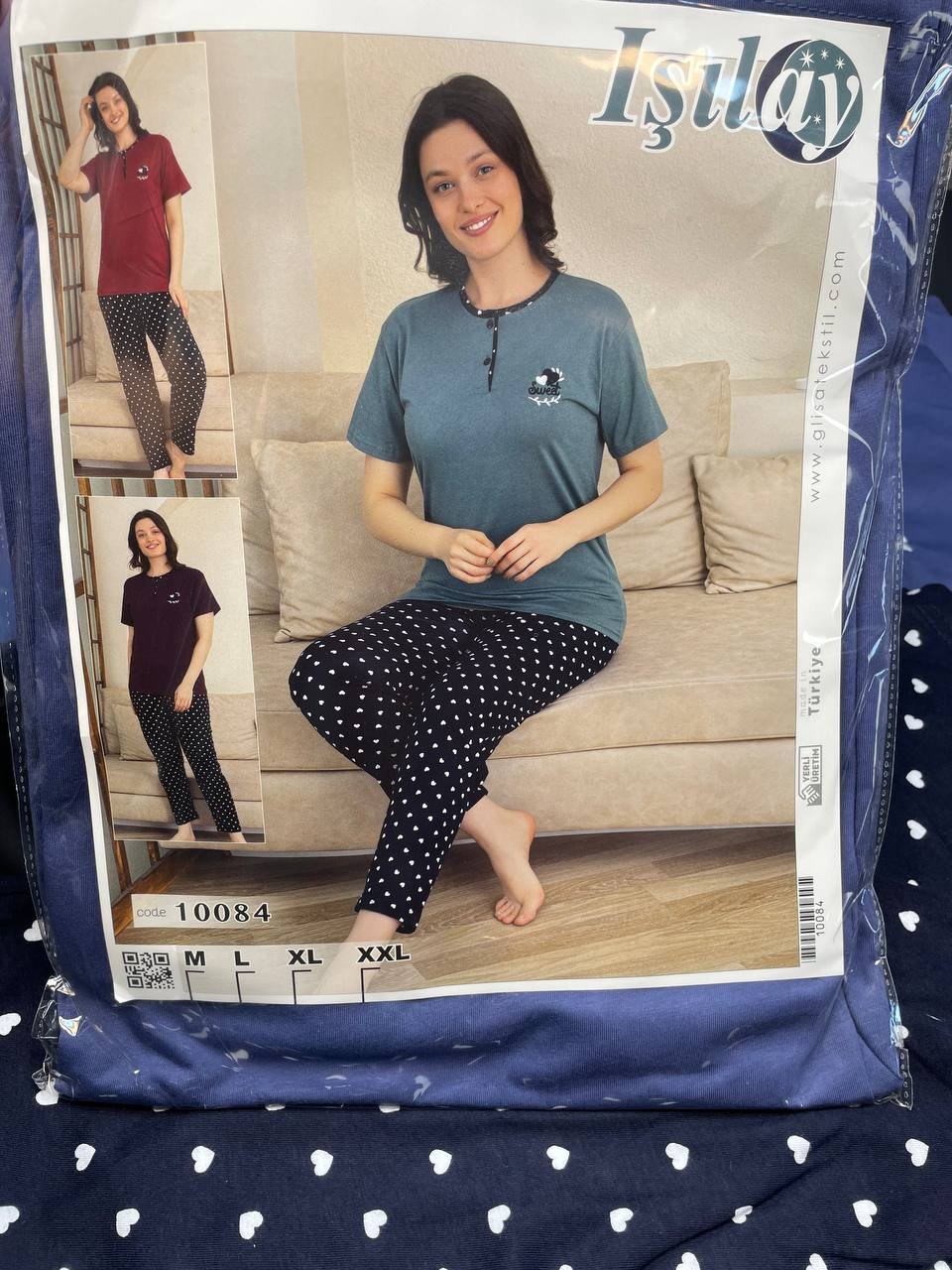 Işılay Penye Kısakol Anne Pijama Takım KOD-1