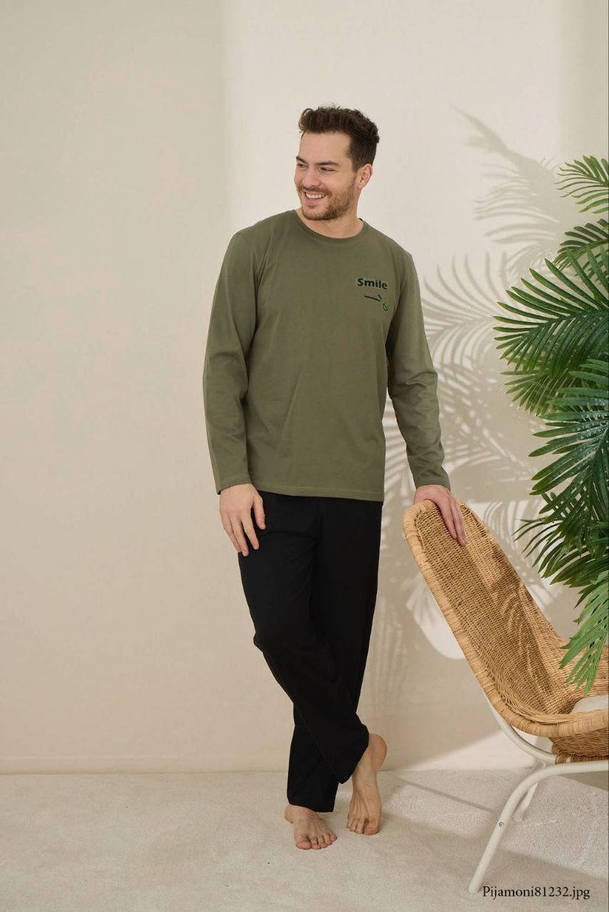 Pijaman 6150 Erkek Uzun Kol Pijama Takımı KOD-4