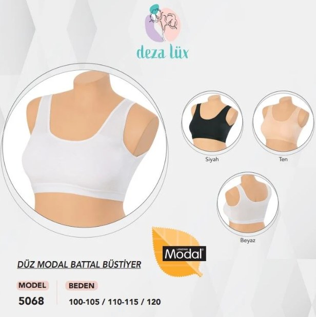 Dondeza 5068 Bayan Kalın Askılı Modal Pedli Büstiyer TEN