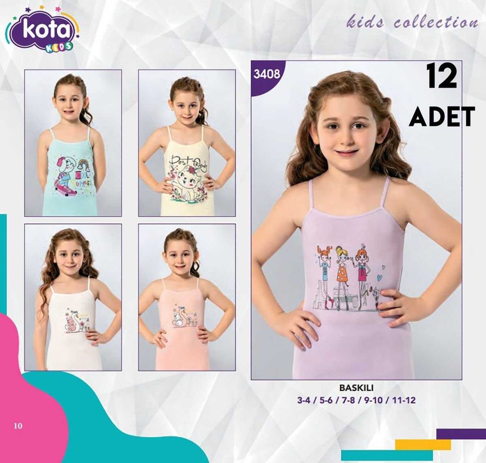 Kota 3408 Kız Baskılı Atlet
