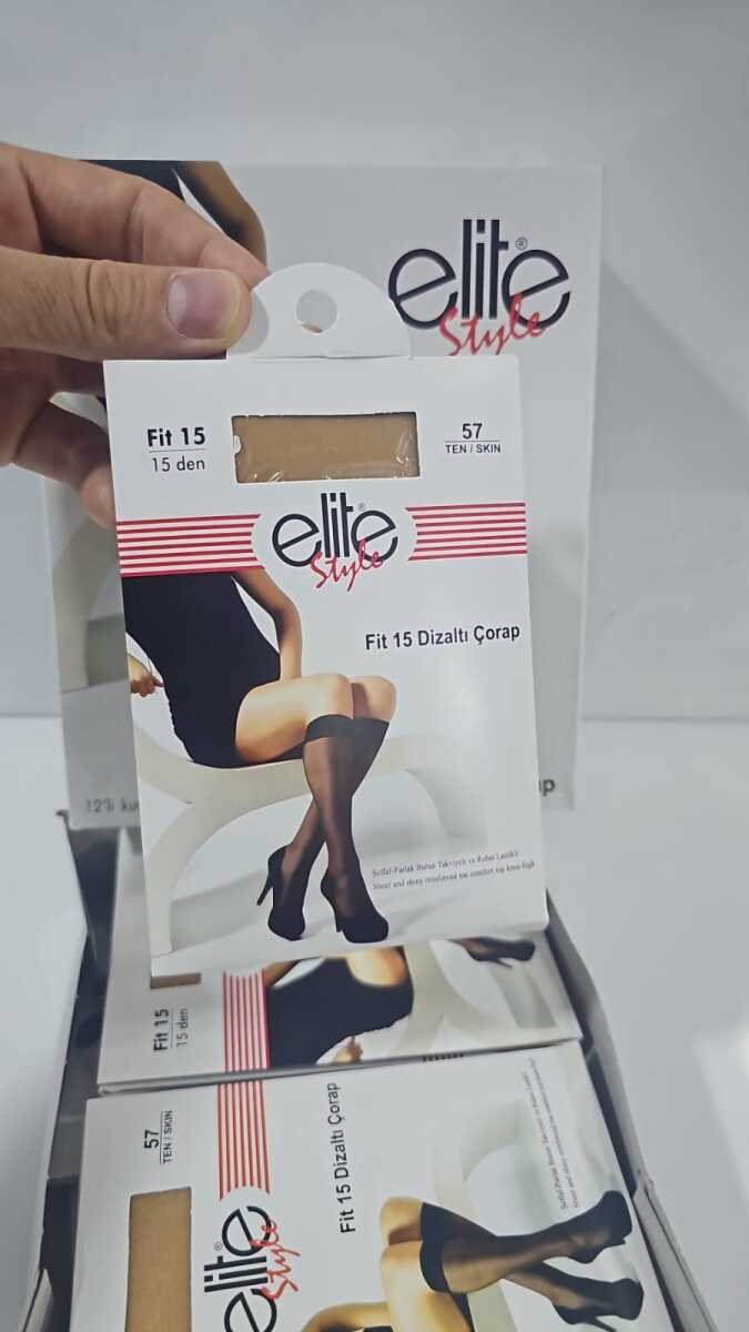Elite Fit 15den Parlak Dizaltı Çorap SAHRA