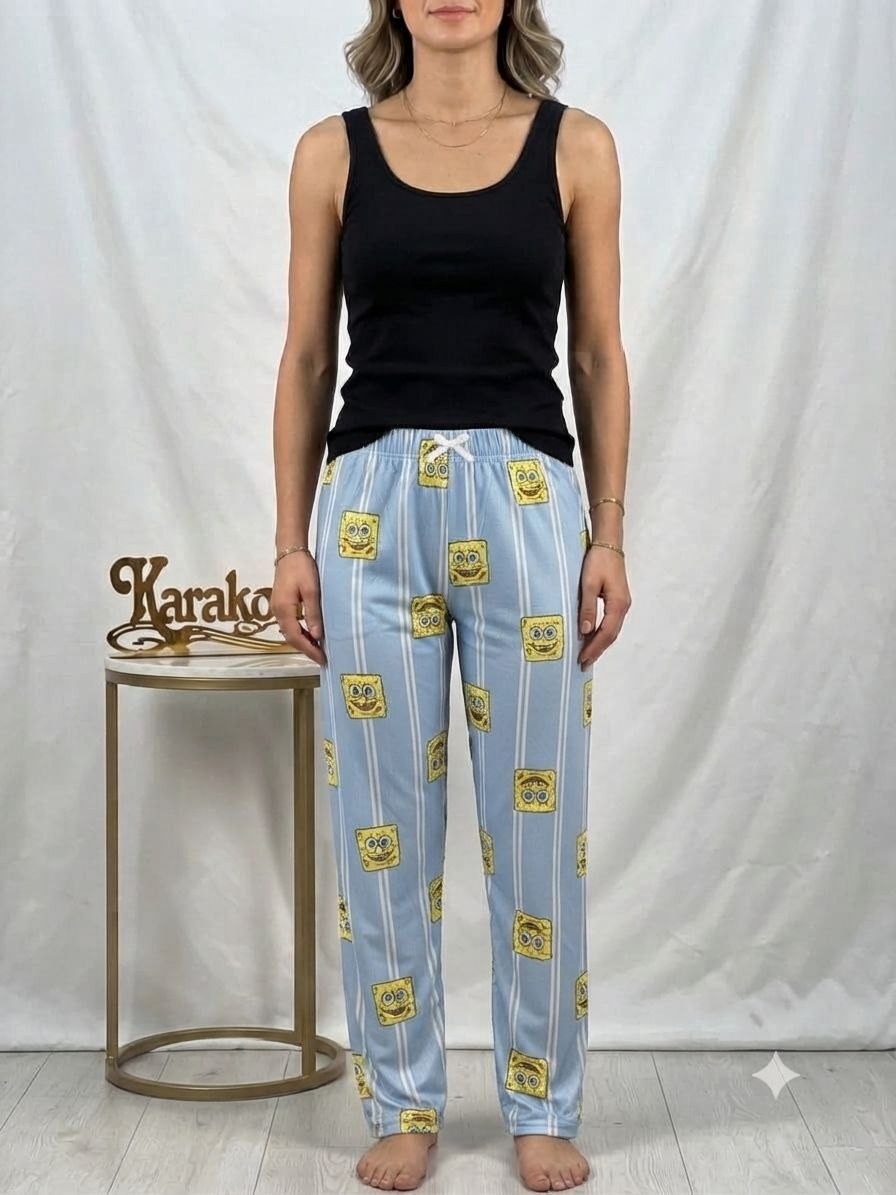 Eyka 5035 Milan Normal Beden Desenli Pijama Alt KOD-3