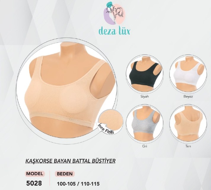 Dondeza 5028 Bayan Kalın Askılı Fitilli Pedli Büstiyer SİYAH