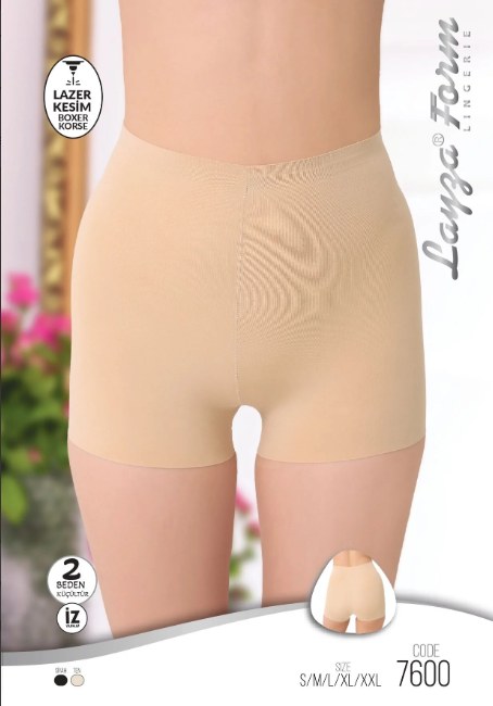 Layza 7600 Lazer Kesim Boxer Korse SİYAH