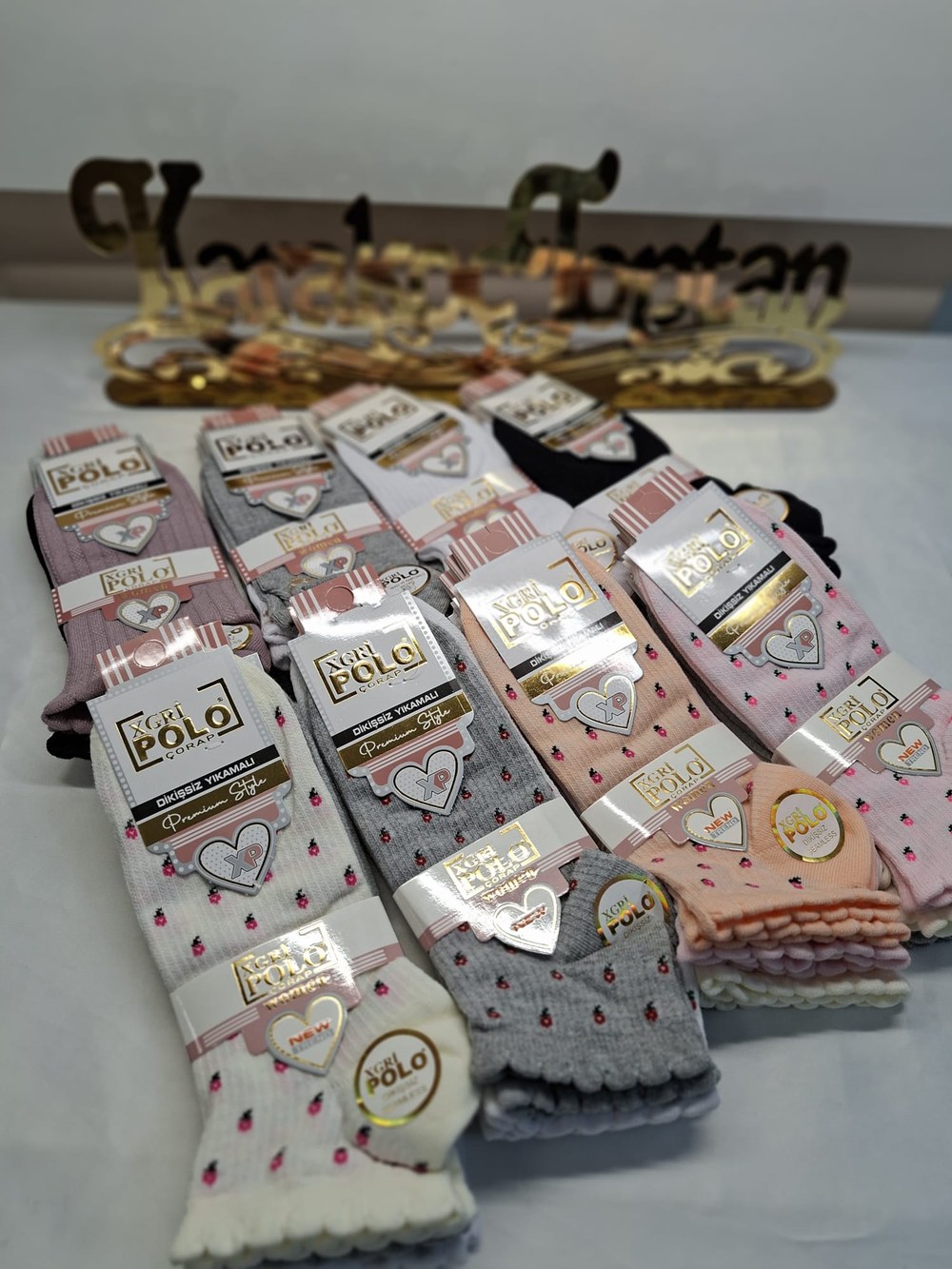 Xgri Polo B-87 Yıkamalı Penye Dikişsiz Patik + ASORTİ