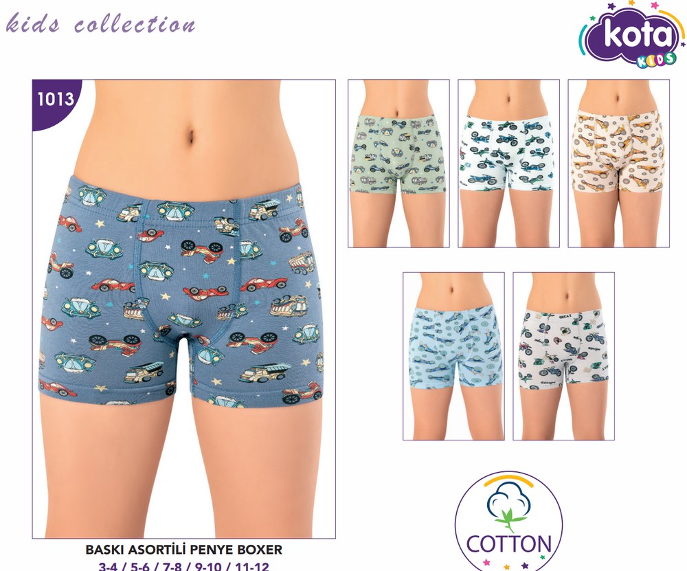 Erkek Çocuk Baskı Asortili Penye Boxer