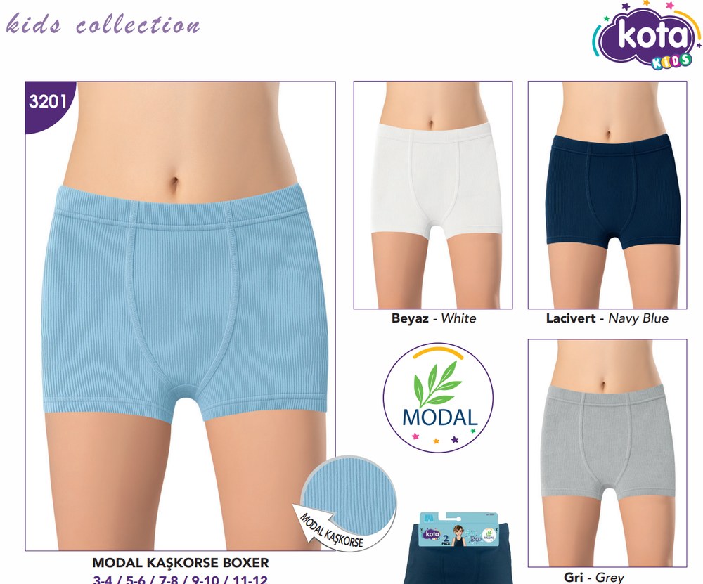 Erkek Çocuk Modal Kaşkorse Boxer