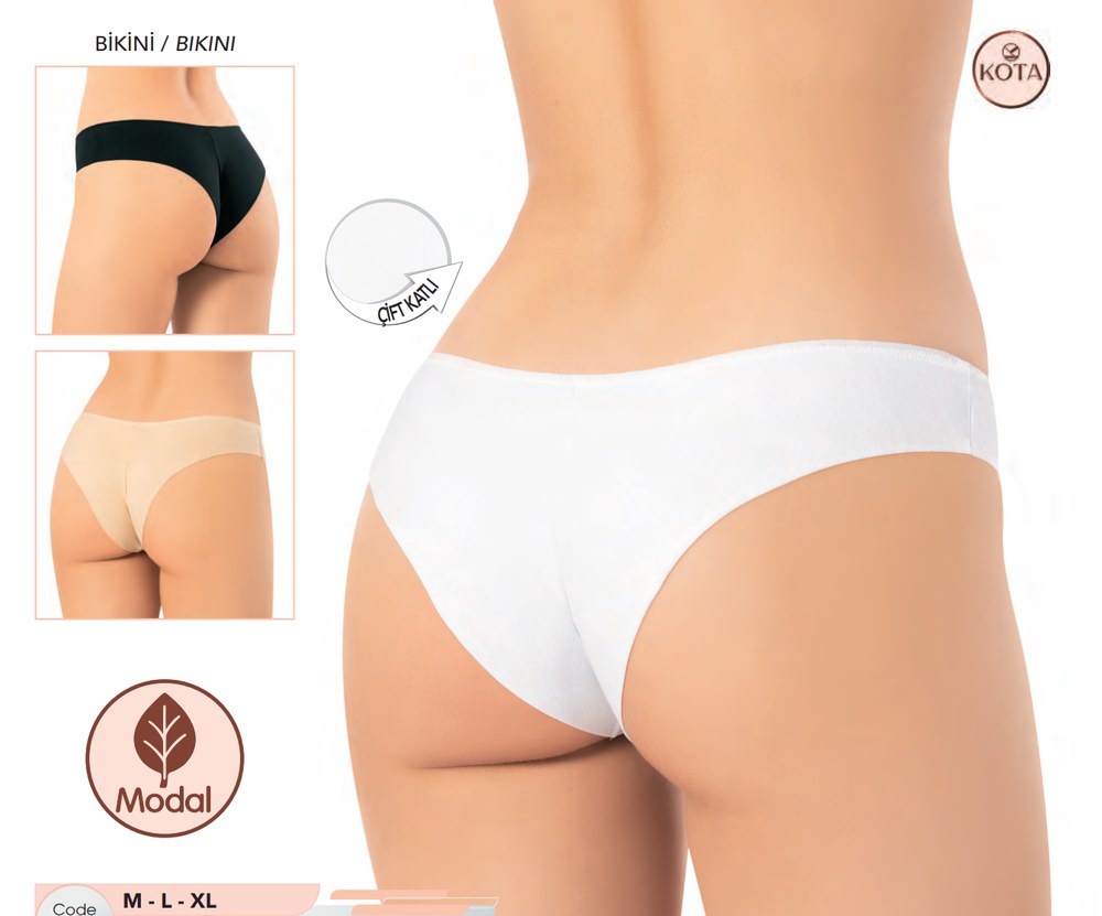 Kadın Modal Bikini Külot (Çift Katlı)