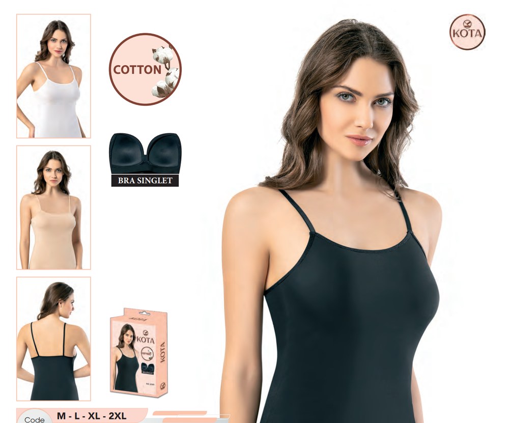 Kadın İp Askılı Bra Singlet Pamuk Atlet