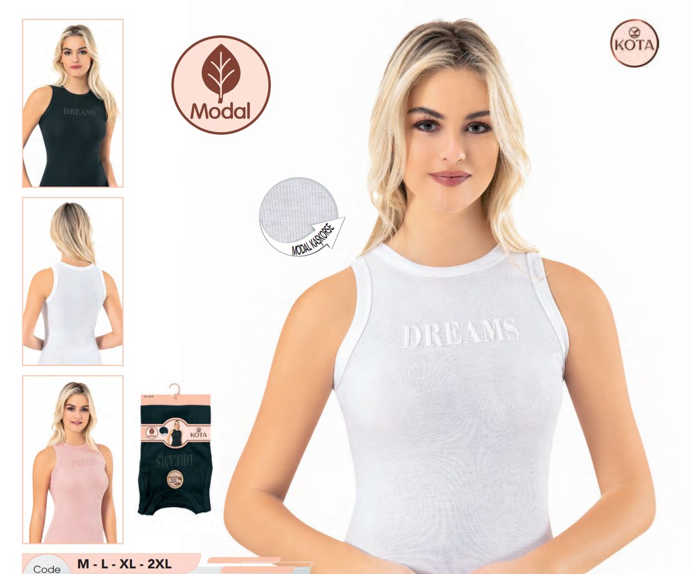 Kadın Modal Kaşkorse Halter Atlet (Dreams)