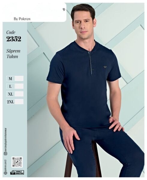 Over Sleep 2352 Erkek Süprem K.Kol Pijama Tk