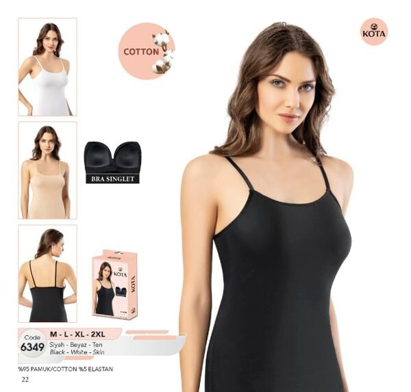 Kota 6349 Bayan Pedli İp Askı Atlet 2xl