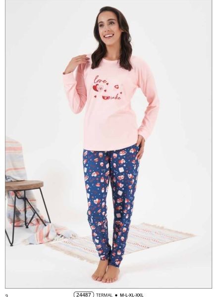 Estiva 24487 Bayan Termal Pijama Takım