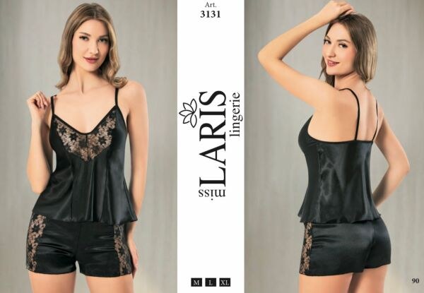 Miss Laris 3131 Saten Şort Takım