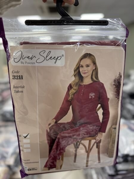 Over Sleep 3211 Bayan İnterlok Pijama Takım