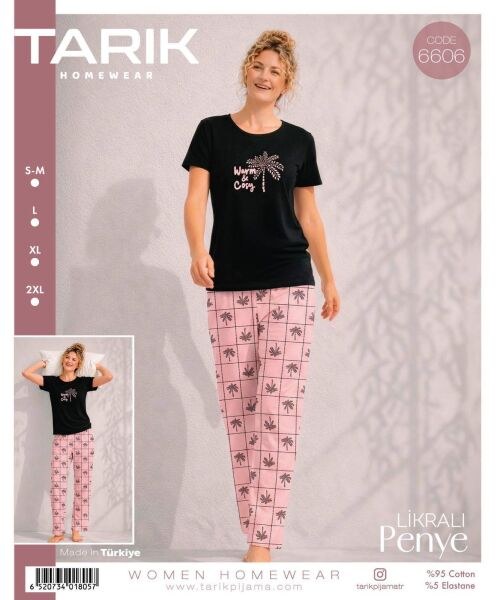 Tarık 6606 Bayan Kısa Kol Pijama Takımı