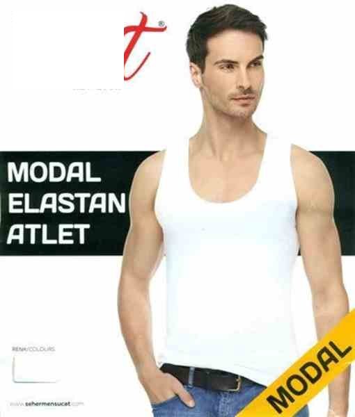TUTKU ELİT 1201 ERKEK MODAL ELASTAN ATLET BEYAZ
