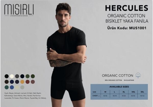 Mısırlı 1001 Erkek Organic Hercules Fanila Beyaz