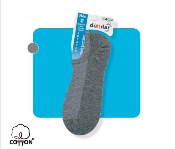 DÜNDAR 5558 ERKEK PLUS SNEAKER BABET ÇORAP SİYAH