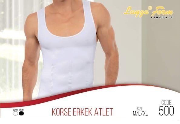 Layza Form 500 Erkek Atlet Korse Beyaz