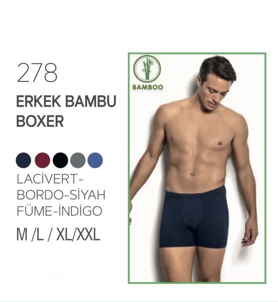JİBER 278 ERKEK BAMBOO BOXER LACİVERT