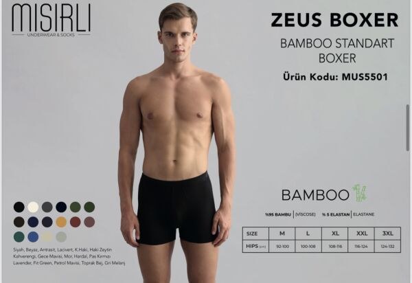 MISIRLI 5501 BAMBU ZEUS REGULAR FIT BOXER ANTRASİT
