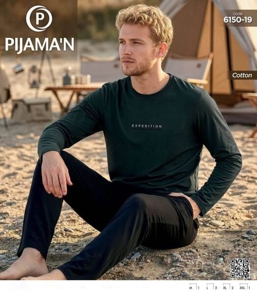 Pijaman 6150-19 Erkek Penye Pijama Takım