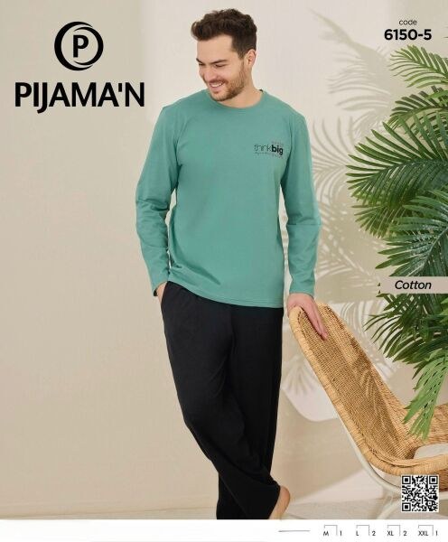 Pijaman 6150-5 Erkek Penye Pijama Takım