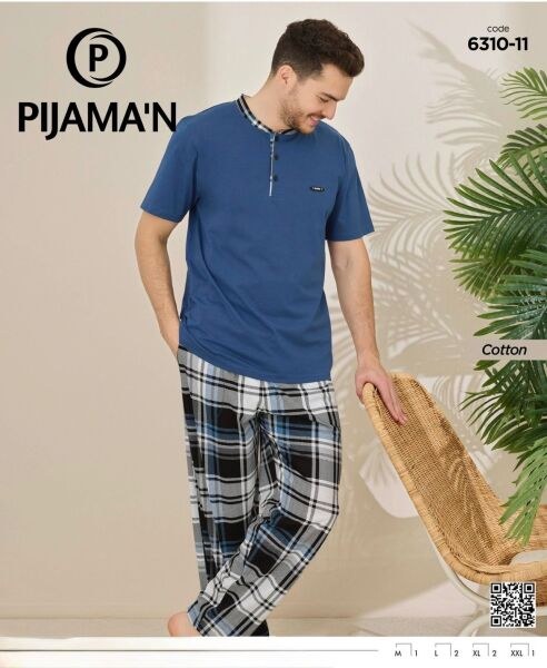 PİJAMAN 6310-11 ERKEK PATLI K.KOL PİJAMA TAKIM