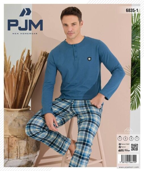 PJM 6835-1 ERKEK PENYE ARMALI PİJAMA TAKIM