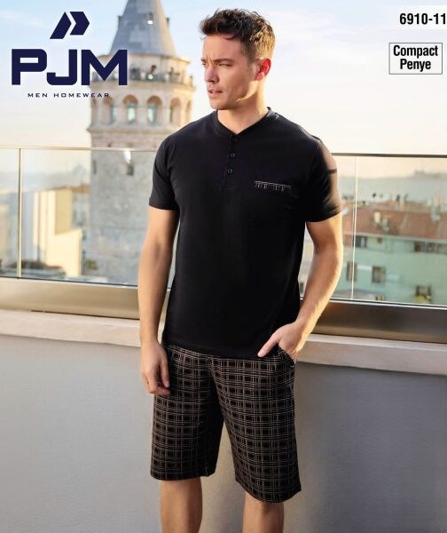 Pjm 6910-11 Erkek Penye Cepli Şort Takım