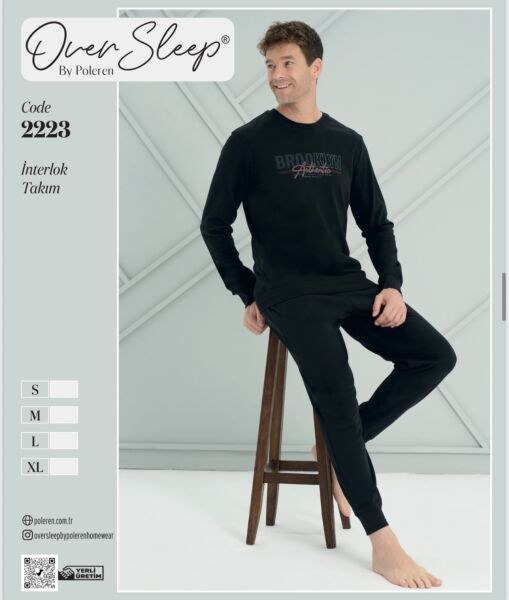 Over Sleep 2223 Erkek İnterlok Pijama Takım