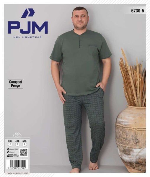 Pjm 6730-5 Erkek Penye Battal Kısa Kol Patlı Takım